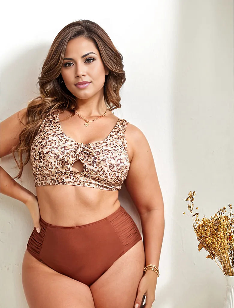 Carmella Animal Print Split Bikini